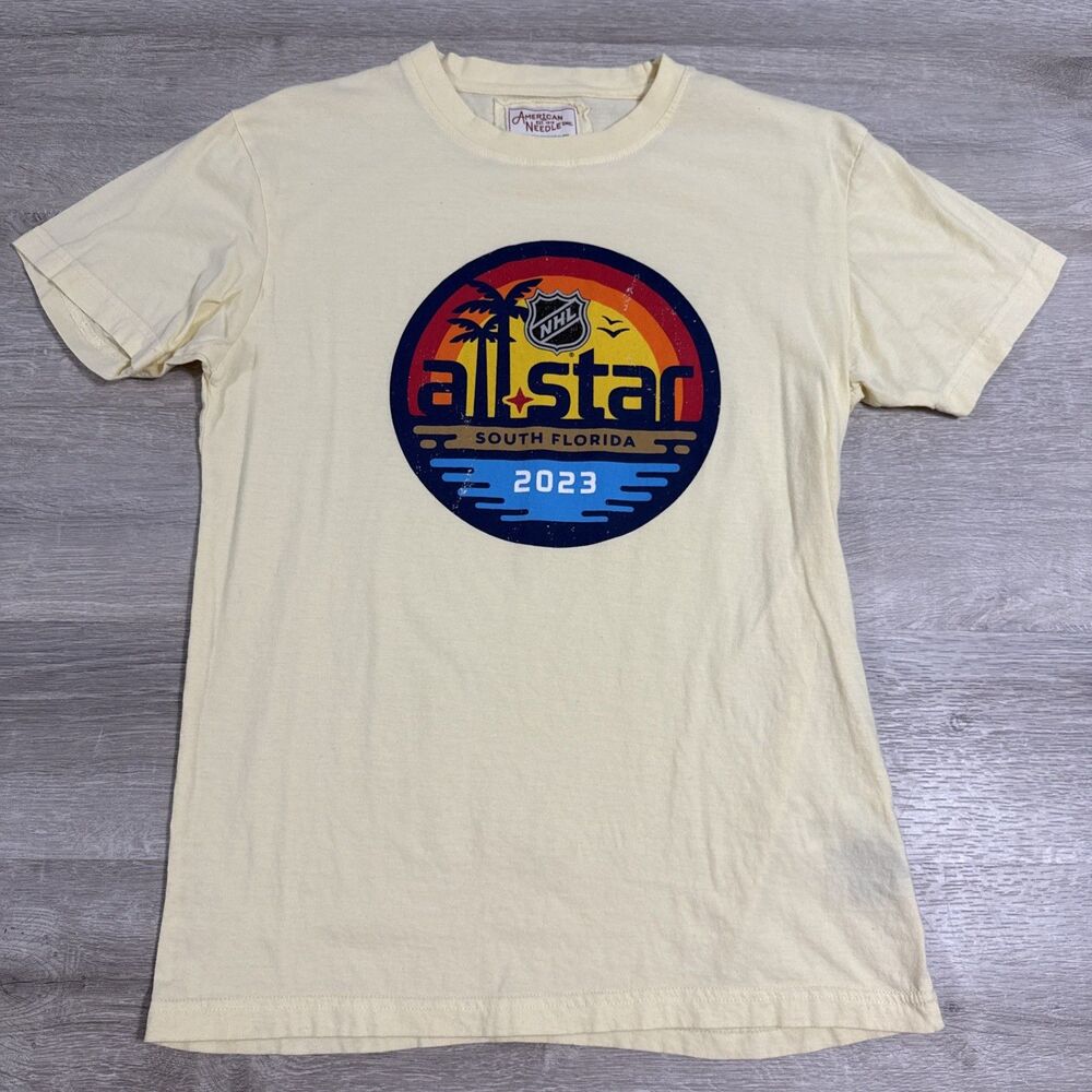 NHL All Star Shirt 2023 South Florida American Needle Men's Cream Medium Tee